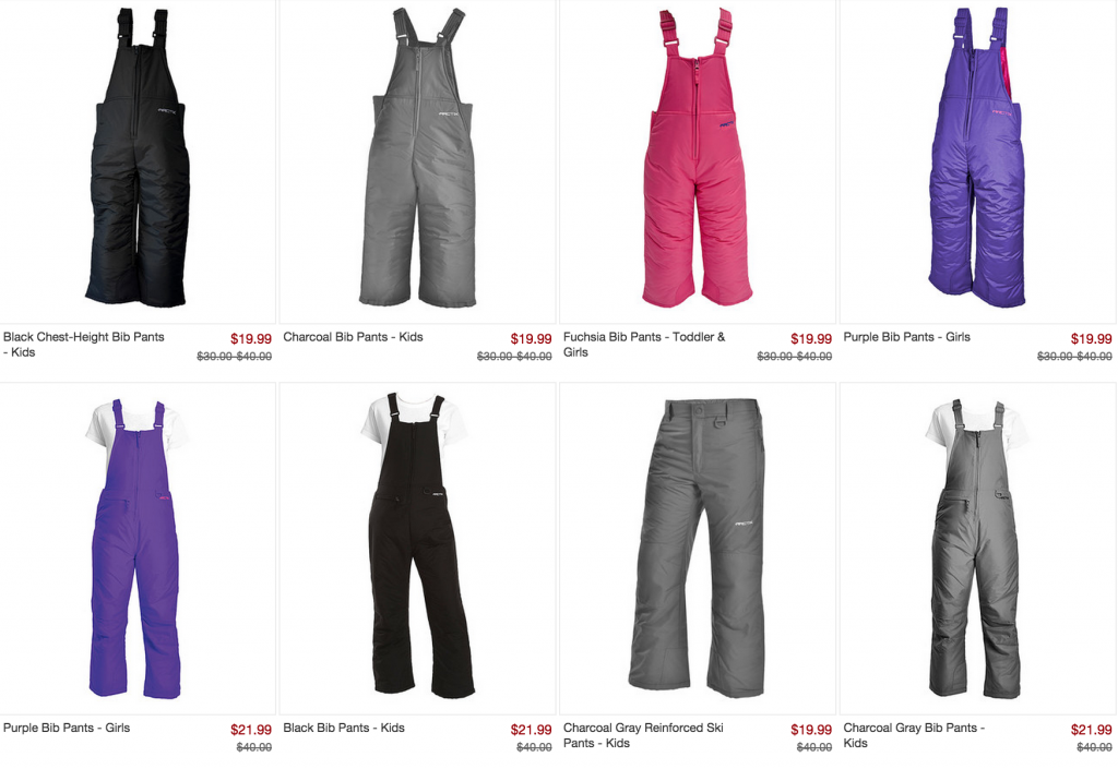 snow pants deals for kids