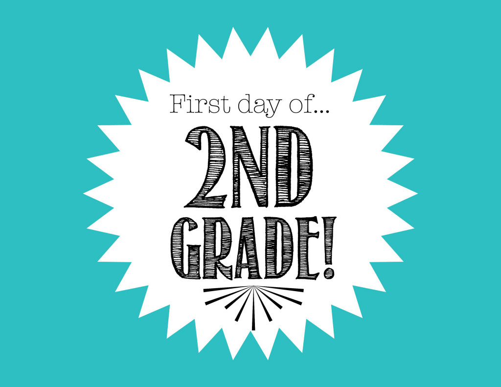First Day of 2nd Grade FREE Back to School Printable