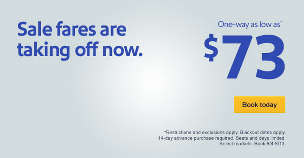 Southwest flight sale