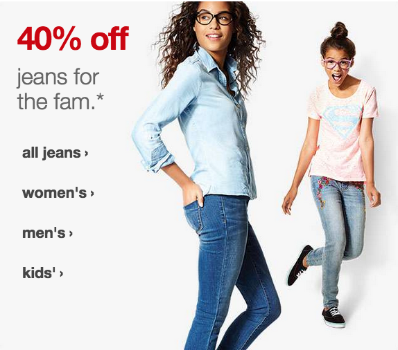 sale on jeans for the family