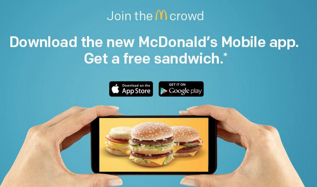free sandwhich from mcdonalds