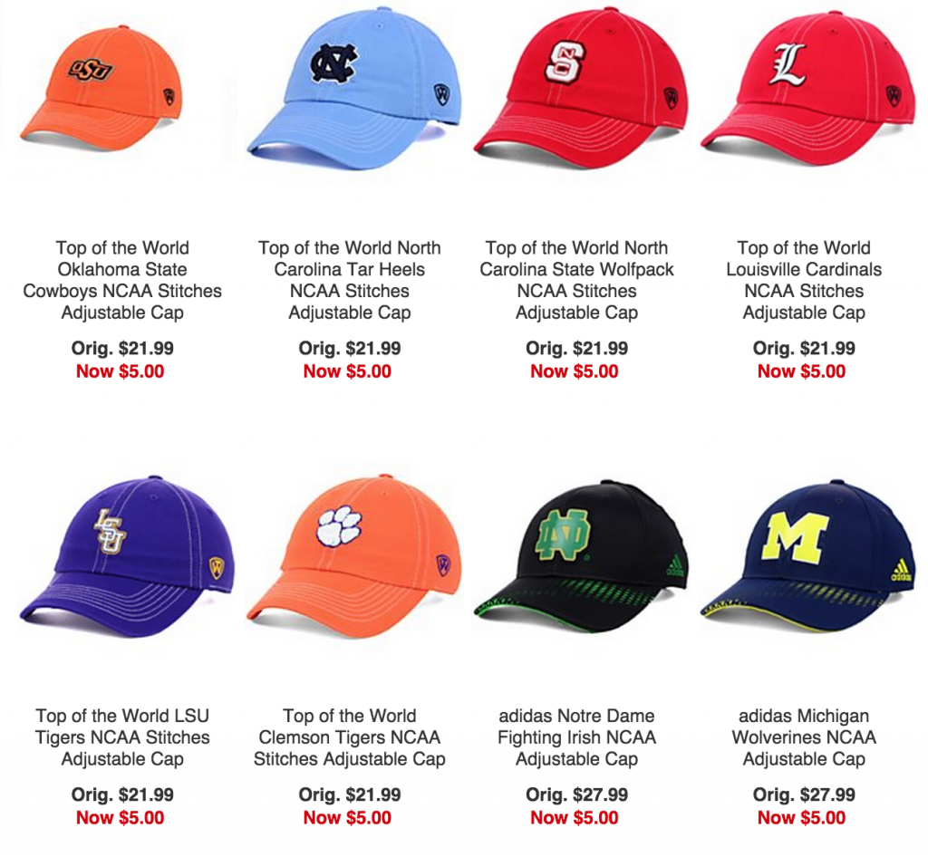 NCAA hat sale