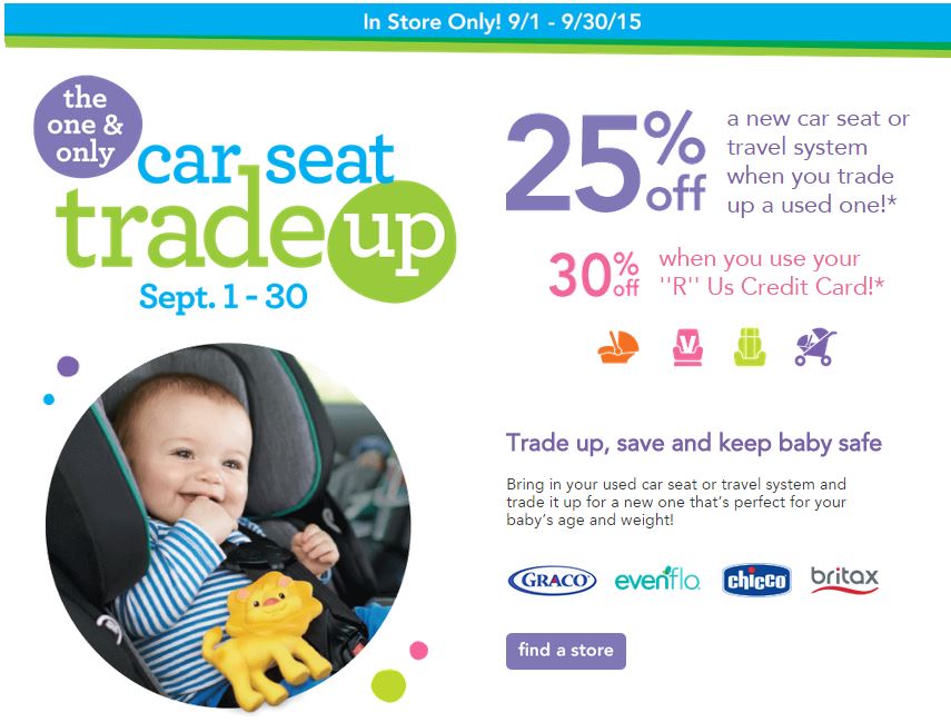 Babies r us car seat sales trade in