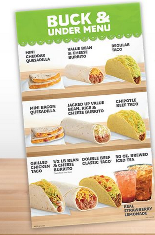 Time To Hit Up Del Taco S Buck Under Menu Items From 59