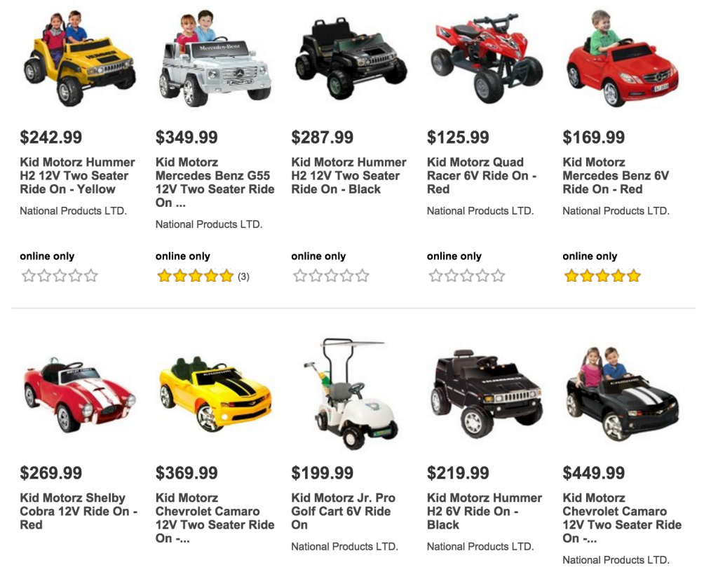 best price on ride on toy cars