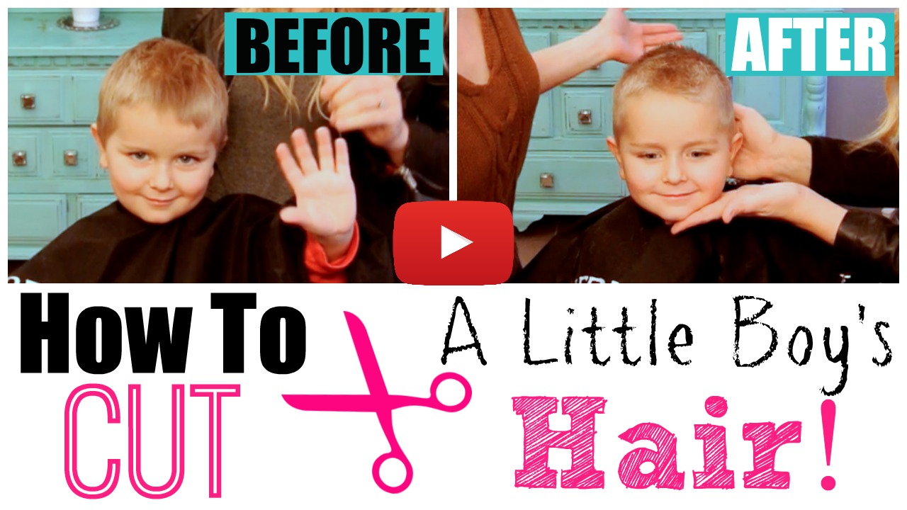 How to Cut Little Boy's Hair with Clippers & Scissors