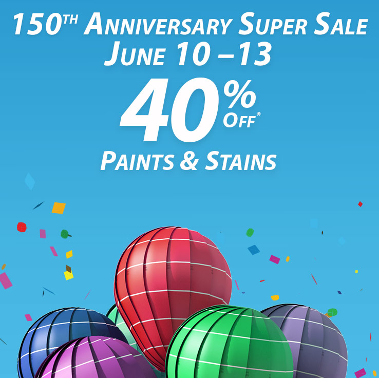 Sherwin Williams Anniversary Super Sale! Save 40 Off Paints & Stains