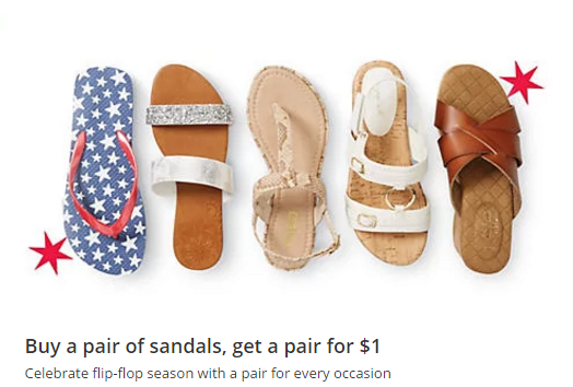 kmart flip flops 2 for $1