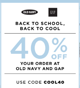 old navy 40off