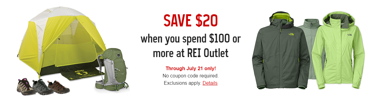 REI: $20 Off Your Purchase of $100 or More! - Freebies2Deals REI: $20 Off Your Purchase of $100 or More! - Freebies2Deals