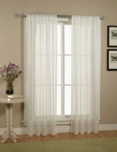sheer curtains white