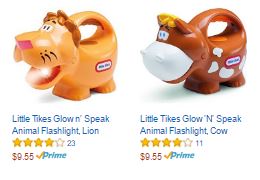 little tikes glow n speak animal flashlight