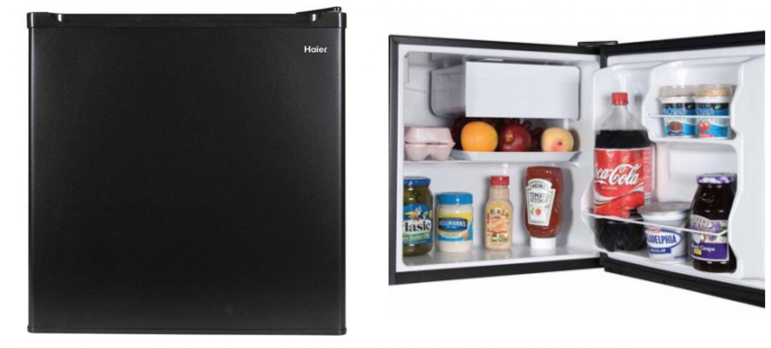Haier 1.7 Cu. Ft. Compact Refrigerator with Half-Width Freezer Compartment