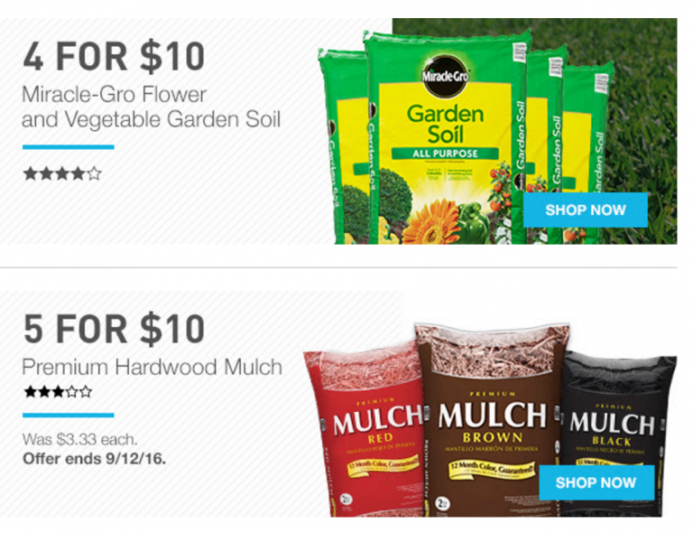 Labor Day Deals At Lowes! Garden Soil 4 For 10, Mulch 5 for 10, Up To
