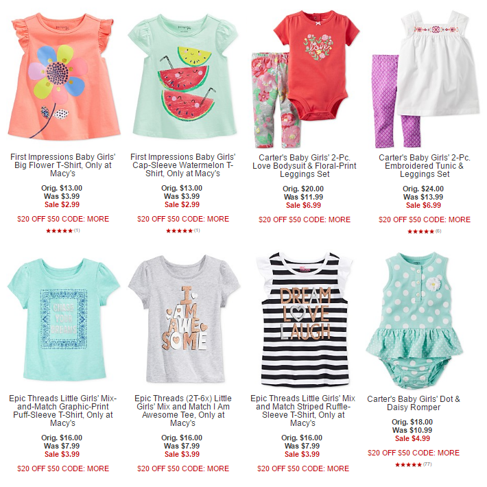 macy's baby girl clothes clearance