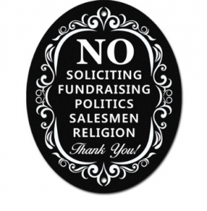 no soliciting sign