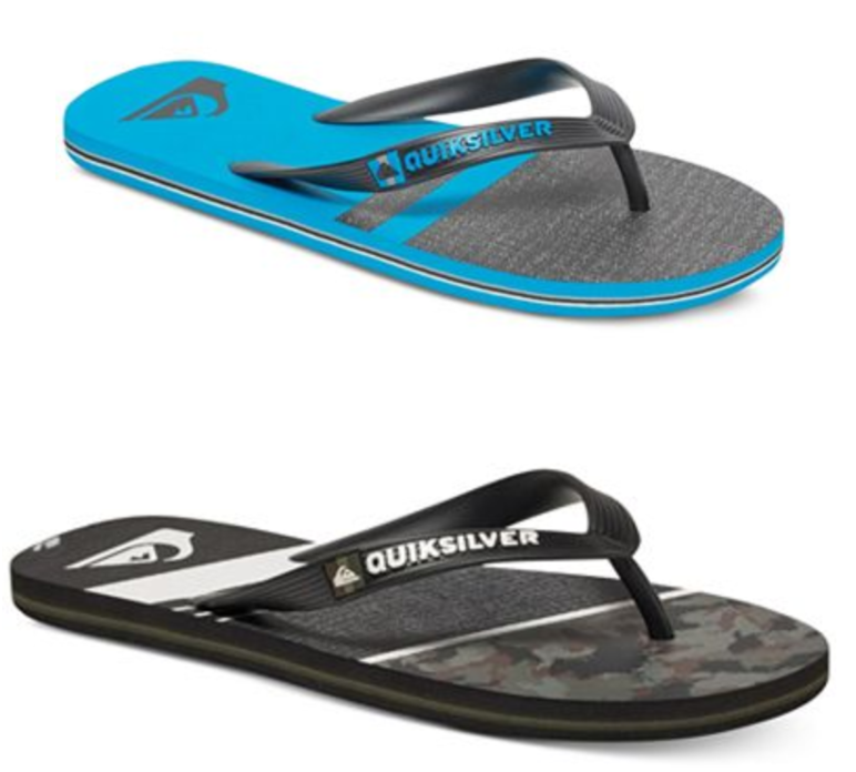 Quicksilver Men’s Flip Flops As Low As $6.74 At Macy’s! - Common Sense ...