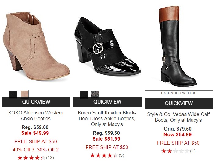 macy's clearance sale boots