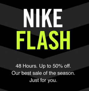 Nike Flash Sale! Save Up To 50% For 48 