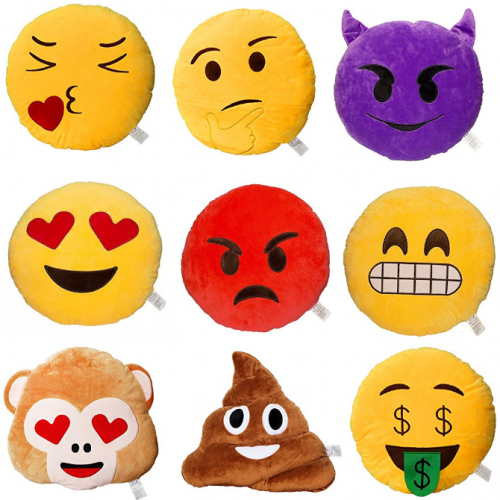 Amazon Emoji Emoticon Stuffed Plush Soft Pillows Starting at 7.99