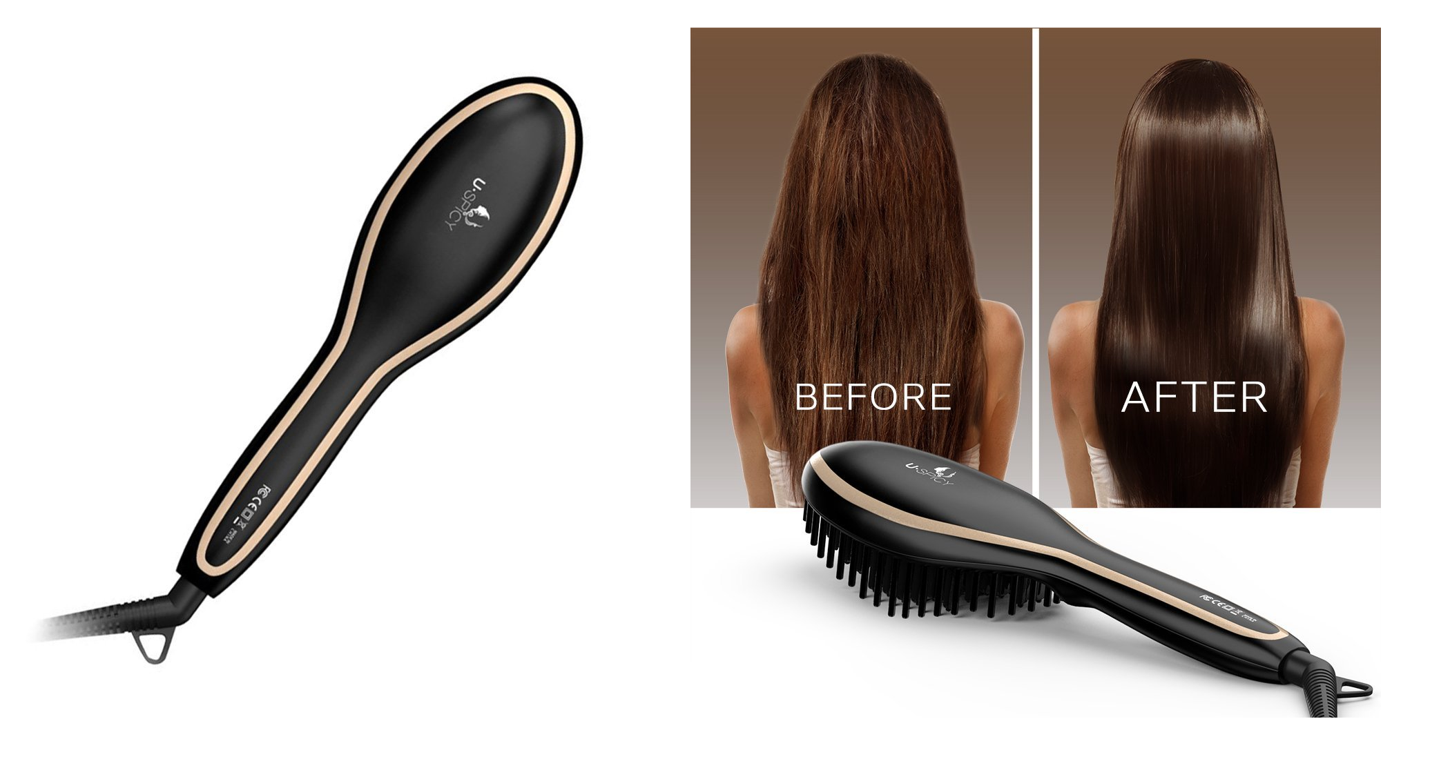 hair iron brush uspicy