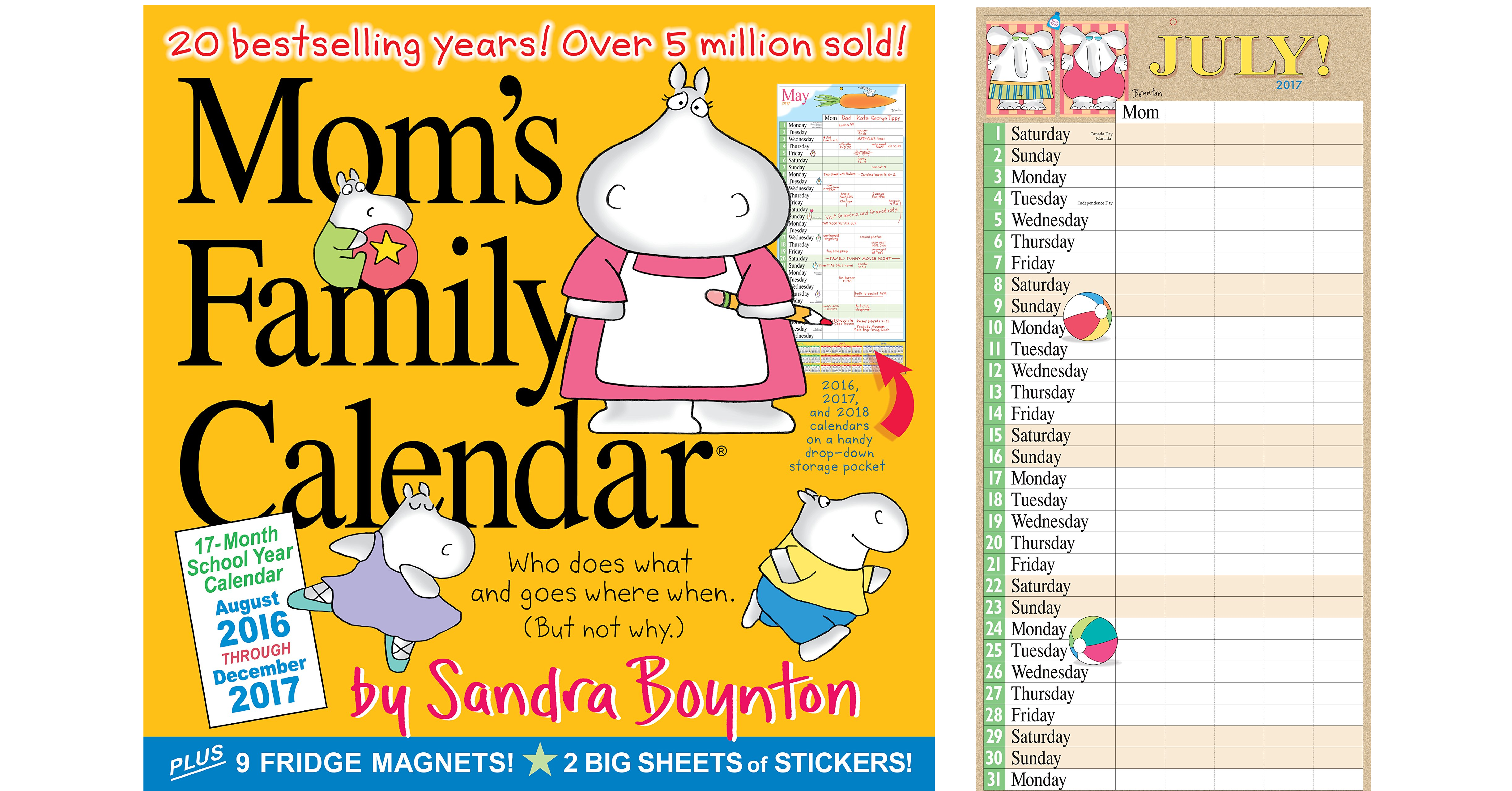 Mom’s Family Wall Calendar 2017 Only 11.01 on Amazon! Common Sense