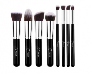 8 pc makeup brush set