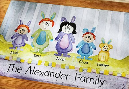 personnalized easter mat