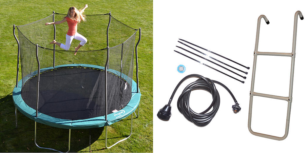 Propel 12' Trampoline With Enclosure + Ladder and Mister Only 189.99