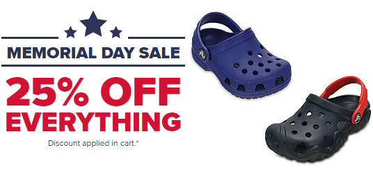 crocs memorial day sale