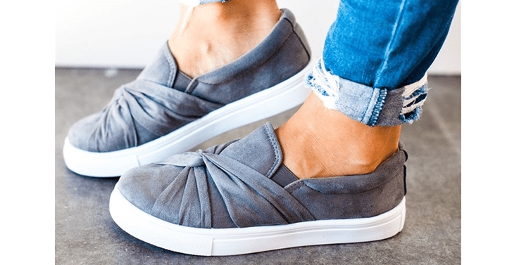 knotted slip on sneaker