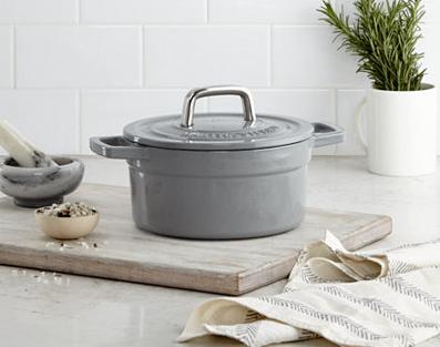 Martha Stewart Collection Enameled Cast Iron 2-Quart Round Casserole ...