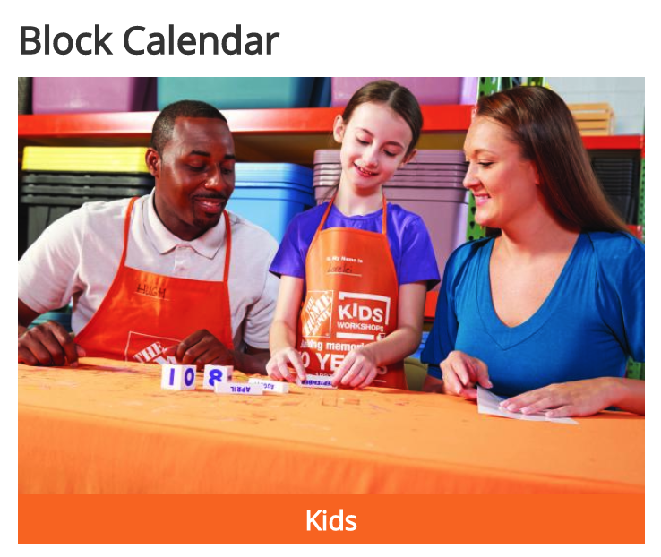 FREE Block Calendar Building For Kids At Home Depot
