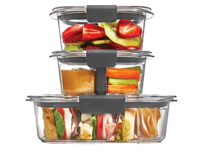 rubbermaid brilliance food storage sizes