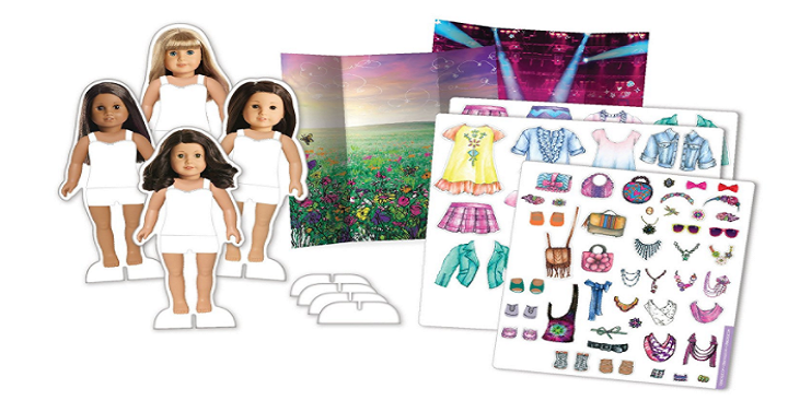 american girl paper doll fashion set