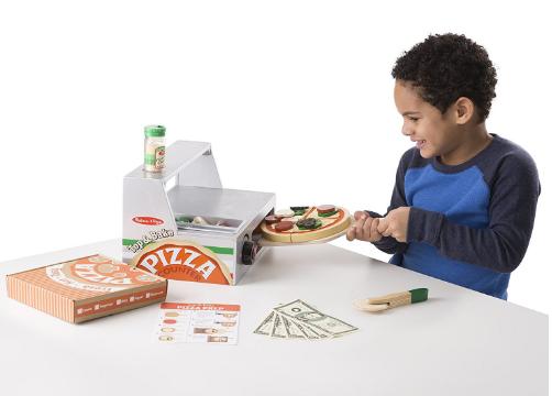 melissa & doug wooden pizza set