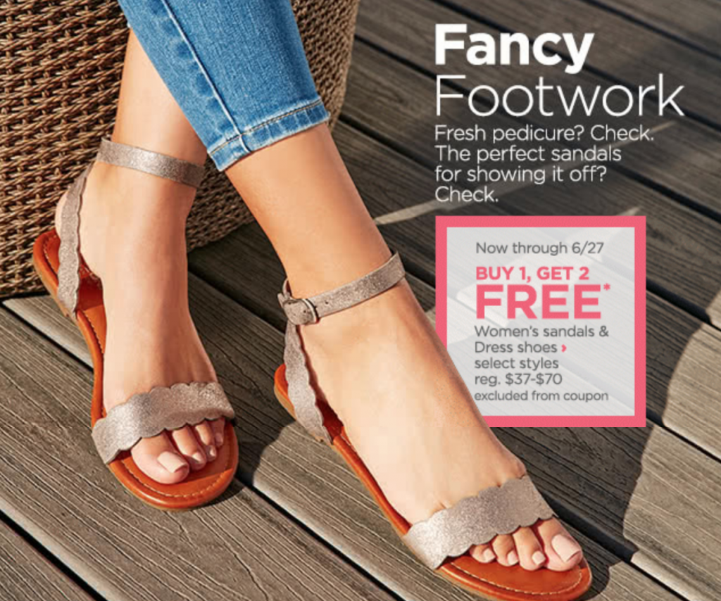 jcpenney sandal sale buy 1 get 2 free