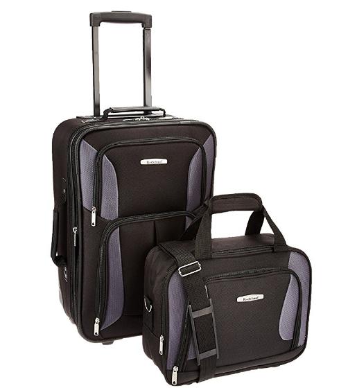 Rockland Luggage 2 Piece Set, Black/Gray – Only $32.44 Shipped ...