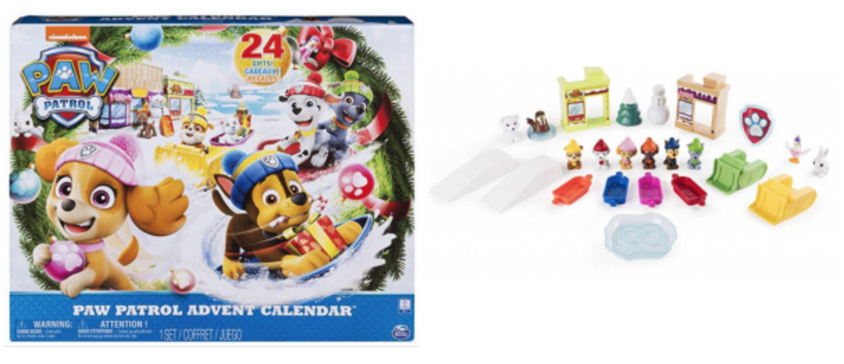 Paw patrol advent calendar 2025 with 24 collectible plastic figures