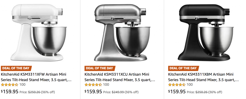KitchenAid Artisan Mini Series 3.5-quart Stand Mixer $159.95! (Reg