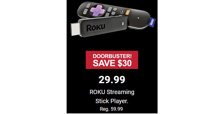 Roku Streaming Player Stick Only $29.99! (Reg. $60) BLACK FRIDAY PRICE! - Freebies2Deals