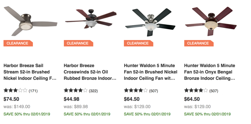 50 Off Ceiling Fans At Lowe S Freebies2deals