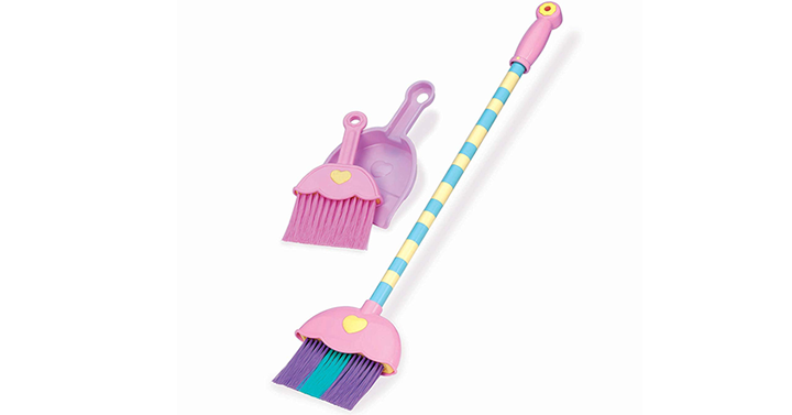 Mighty Tidy Sweeping Set – 4-piece Colorful Toy Broom and Dustpan Set ...