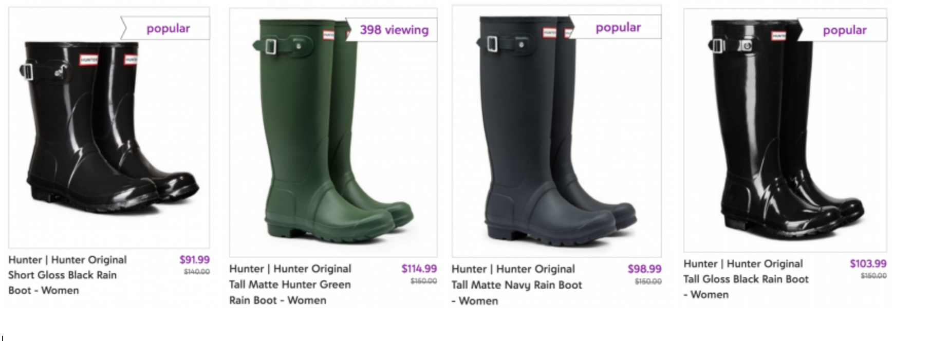 zulily hunter boots