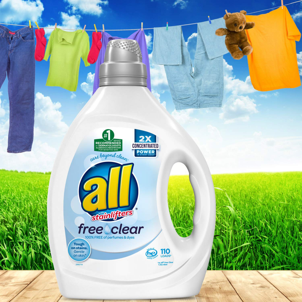 All Liquid Laundry Detergent (Free Clear for Sensitive Skin) 110 Loads
