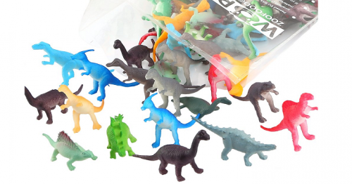 valefortoy 72 piece mini dinosaur toy set for dino party cupcake toppers