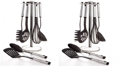 kitchen utensil set with stand