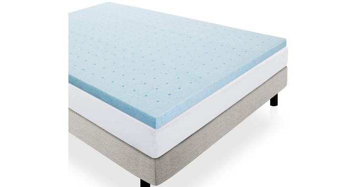lucid gel infused ventilated memory foam mattress topper