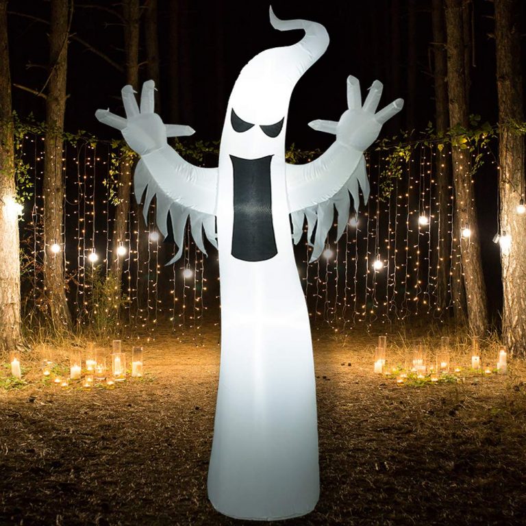 8 Ft Halloween Airblown Inflatable Ghost With LED Lights Only $19.99 ...