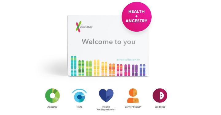23andMe Personal Ancestry + Health Personal Genetic Service - Lab Fee Included
